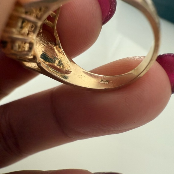 14k sapphire diamond ring - Picture 5 of 5